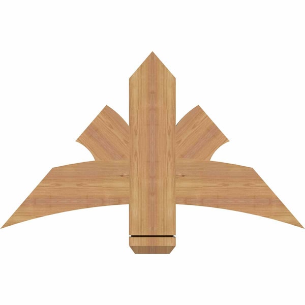 Ekena Millwork Davenport Timber Gable Bracket, Western Red Cedar, 36"W x 21"H x 1 1/2"D x 5 1/2"F, 14/12 Pitch GBW036X21X0206DAV00SWR - main